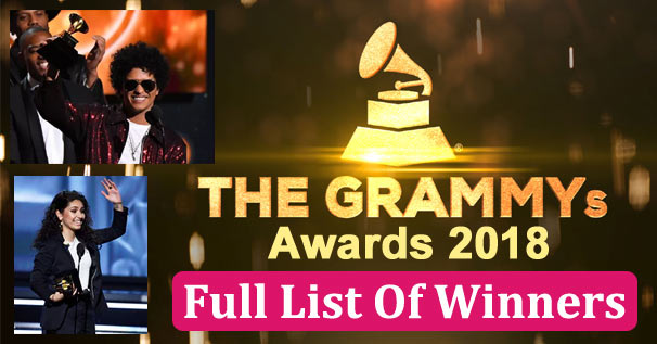 Grammys Awards 2018 : Full List of Winners