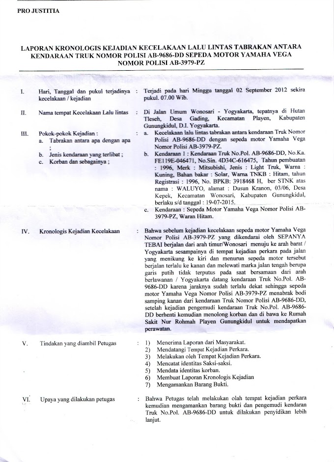 Contoh Berita Acara Kejadian Kecelakaan Kendaraan : Contoh Berita Acara Kejadian Kecelakaan Kerja : Contoh ... / Pada tanggal 25 desember 2019, tepatnya pada pukul 15.30 wib, saya sedang bertugas untuk mengantarkan barang servisan ud.