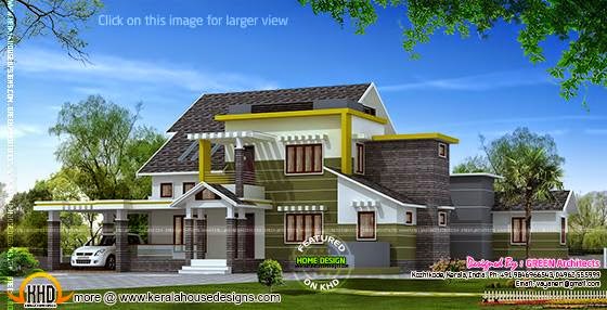 Modern home elevation