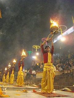 Evening worship or Sandhya Arati at Varanasi