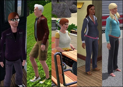 All five Roomies: Cycl0n3, Silas, Emma, Tamara, and Blair.