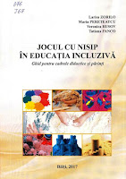 coperta carte  „Jocul cu nisip  în educaţia incluzivă: Ghid pentru cadrele didactice şi părinţi”