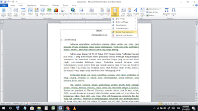 Cara Mengatur Nomor Halaman yang Berbeda  dalam Satu File di Microsoft Word