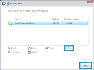 Install Windows Server - Disk Option