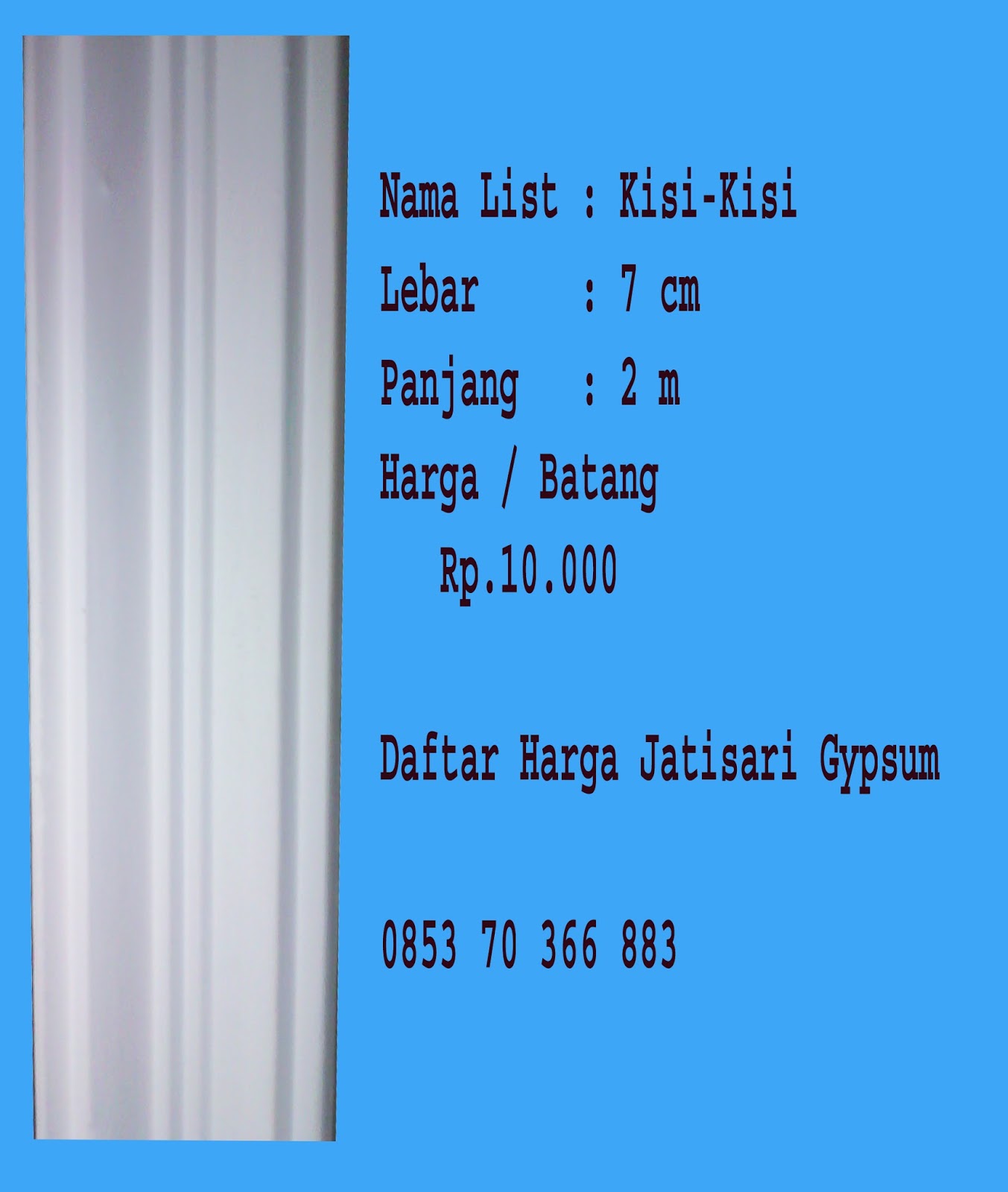 Daftar Harga  Pasang List dan Harga  Jual List Gypsum  Dan 