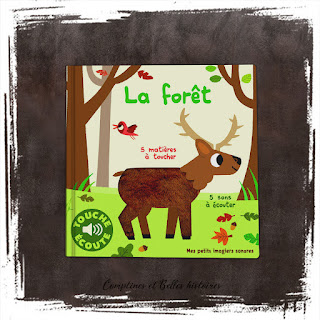 La forêt, livre audio à puces sonores à appuyer, pour enfant et bébé, sur les animaux forestiers sauvages, de Marion Billet, Ed Gallimard Jeunesse