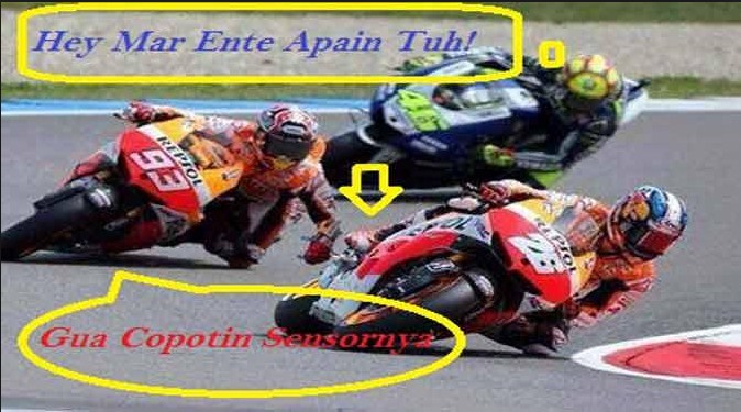 Gambar Meme Balapan Valentino Rossi Lucu