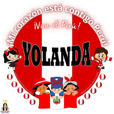 Solapín Nombre Yolanda Perú para imprimir