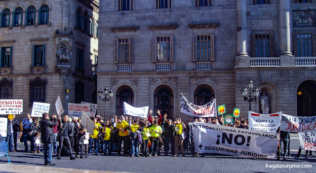 Protesto em Barcelona