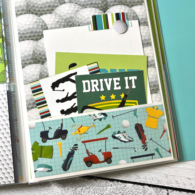 Just Puttin' Around, Golf themed DIY 2 Page Scrapbooking Layout