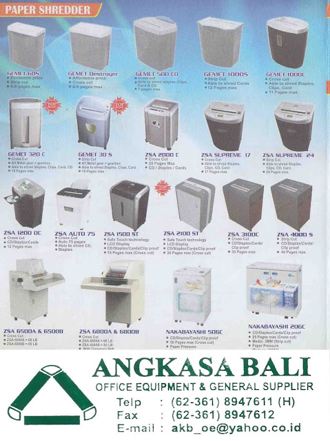 jual paper shredder di bali