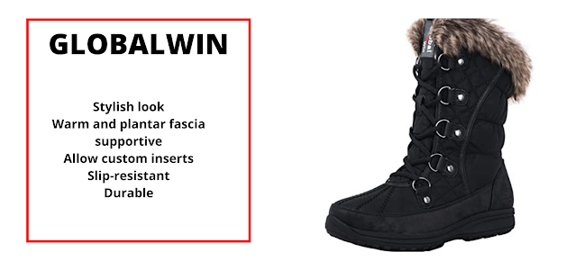 GLOBALWIN 1816 winter boots for plantar fasciitis