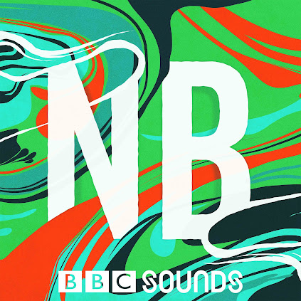 Cover image of the podcast NB: my non-binary life. Background is a swirl of orange, neon green, and light blue and the letters "NB" in white are displayed in the center.