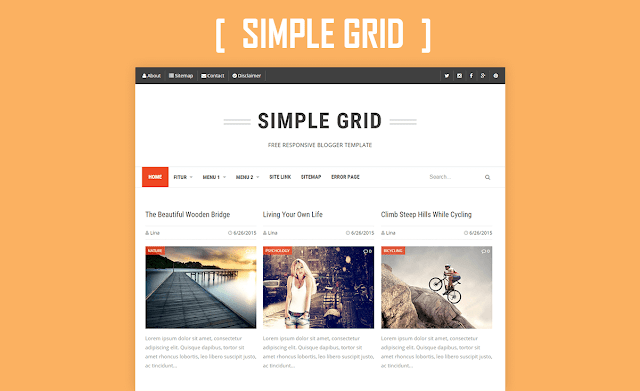 قالب  جديد وجمبل Simple Grid 2016