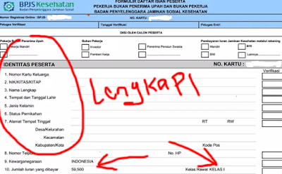 cara mengisi formulir pendaftaran bpjs online