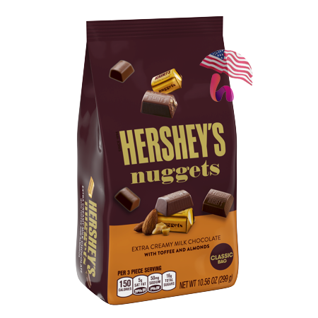 Socola Hershey's Nuggets Special Dark Mildly Sweet Chocolate with Almonds