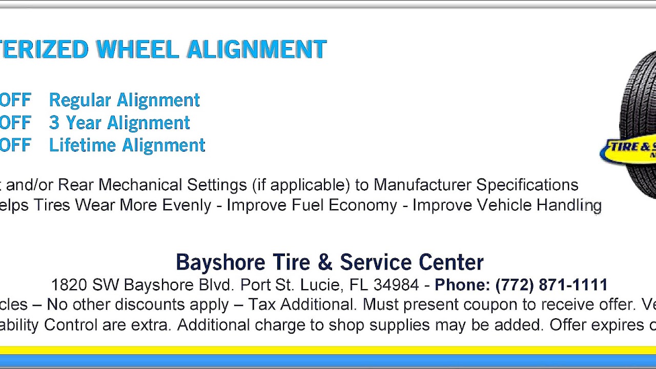 Just Tires Alignment Coupon