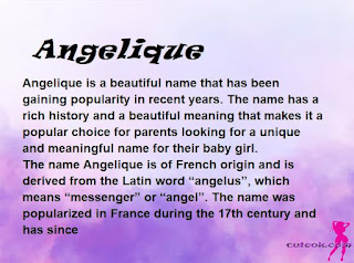 meaning of the name "Angelique"