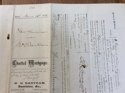 1879 Document Summers & Bartram, London Middlesex Ontario