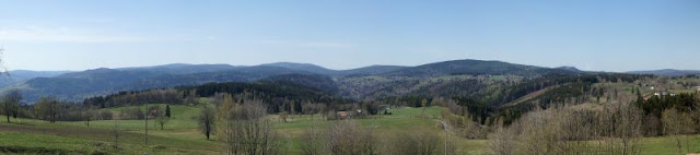 Blick von der Stefanshöhe in Richtung Siechhübel, Isergebirge