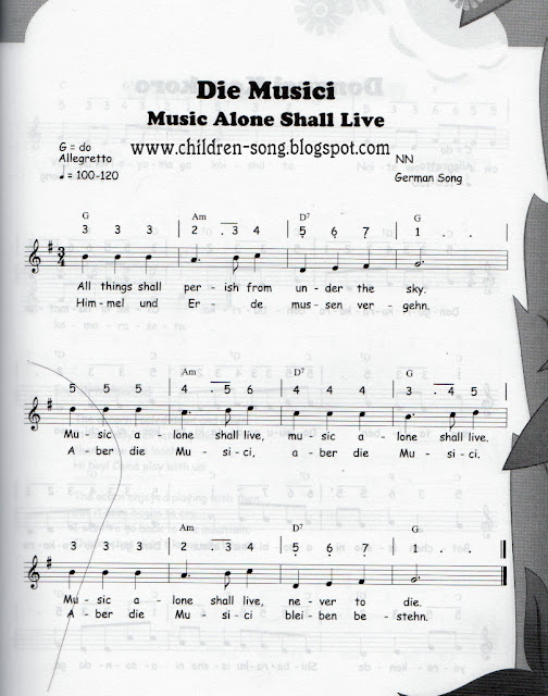 Die Musici - Music Alone Shall Live with Notes and Chords