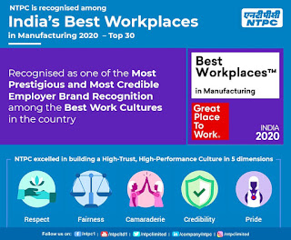  NTPC features among India's Best Workplace