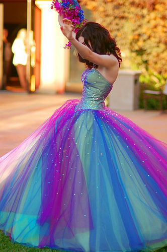 I Heart Wedding  Dress  Blue  and Purple  Wedding  Dress 