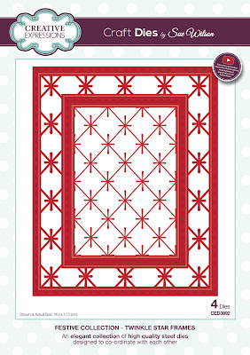 Festive Collection Twinkle Star Frames Dies - CED3092