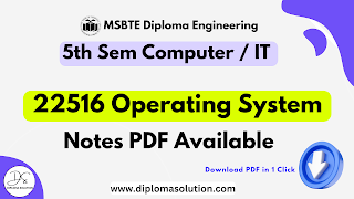 22516 Operating System Notes PDF | MSBTE Computer Engineering All Units Notes PDF