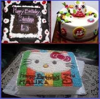 Kue Ulang Tahun Anak Perempuan Berbentuk Hello Kitty 