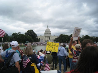 TEA Party Rally in DC, complete with misspelled sign that now seems to be a trademark of the TEA Party
