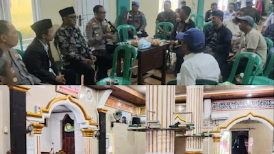 Kapolres Tanggamus Melaksanakan Jum'at Curhat , Dan Sholat di Masjid  Sinarsemendo