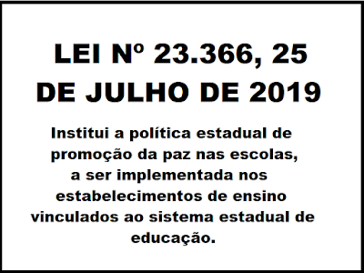 Política estadual de promoção da paz nas escolas