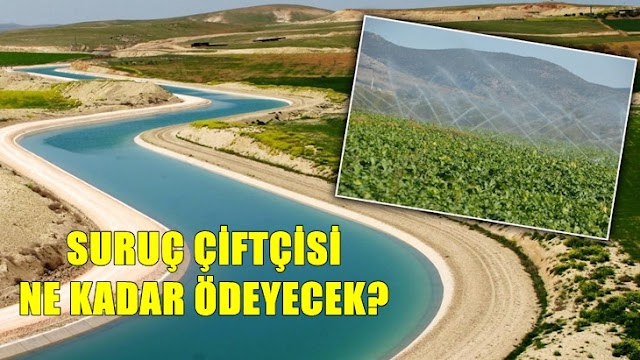 Suruç tarımsal sulama ücretleri belli oldu