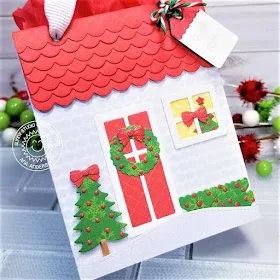 Sunny Studio Stamps: Sweet Treat Gift Bag Sweet Treat House Add-On Woodland Border Dies Christmas Treat Bag by Ana Anderson