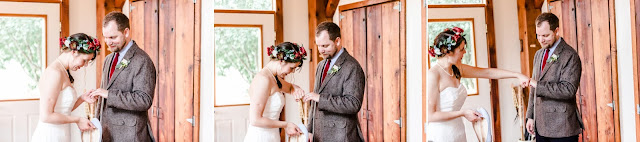 A rainy fall backyard tent wedding in Chestertown, MD photographed by Heather Ryan Photography