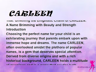 meaning of the name "CARLEEN"