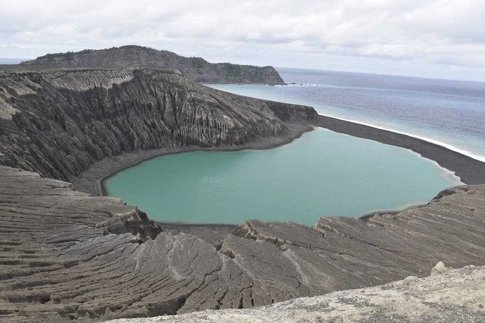 A model of a volcanic island appeared three years ago