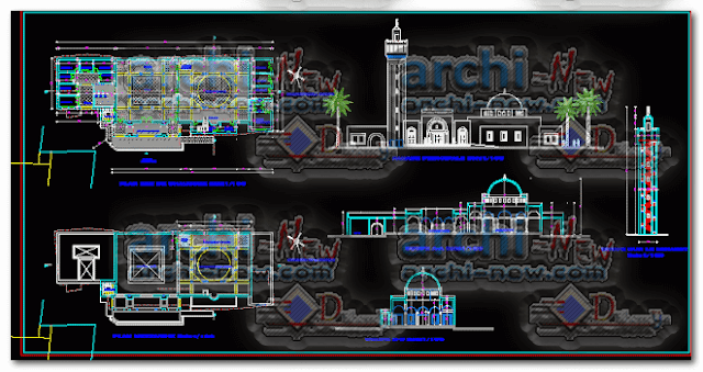 autocad-project-dwg-mosque