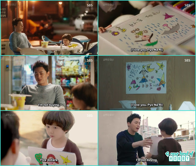 bum wanted to sold the drawings but now hwa shin don't want to buy after na ri told she pity him  - Jealousy Incarnate - Episode 12 Review