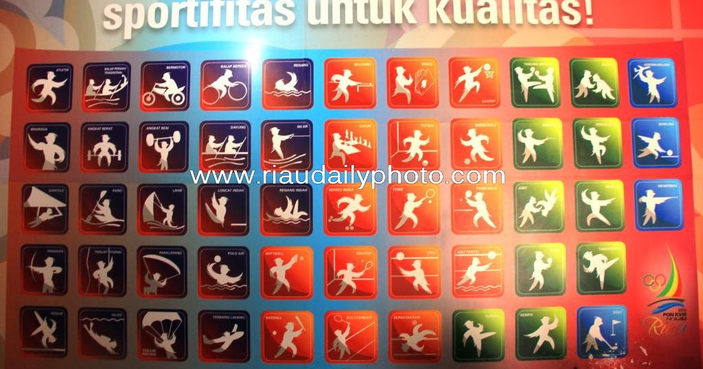 PICTOGRAM CABANG OLAHRAGA PON XVIII RIAU RIAU DAILY PHOTO