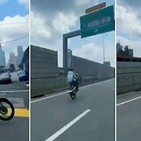 Video tular 'The Real Raya' tunggang motosikal tayang aksi 'pacak' seorang lelaki ditahan polis