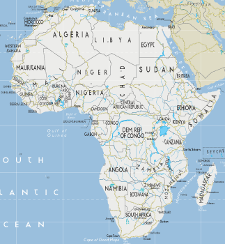 Mapa de África Continente