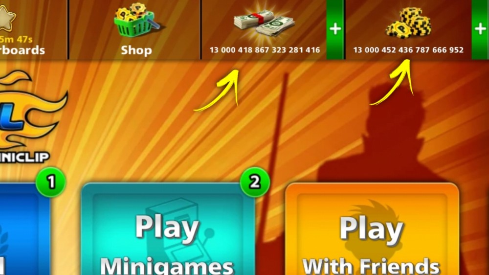 8 ball pool unlimited coin and Chas