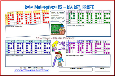 Puntos Numéricos, Retos matemáticos, Desafíos matemáticos, Problemas matemáticos, Jugando con Puntos, Puntos-Profe