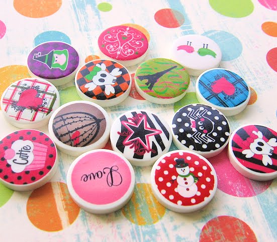 Polymer clay image charms