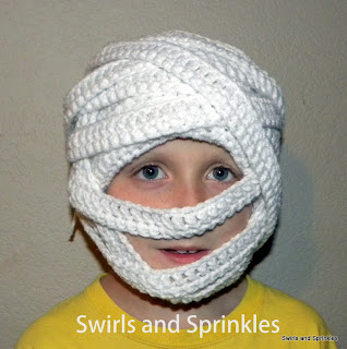 Swirls and Sprinkles: Crochet Spooky Halloween Mummy Hat