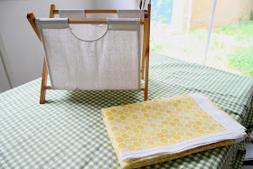 DIY Zazzle honeycomb fabric magazine rack