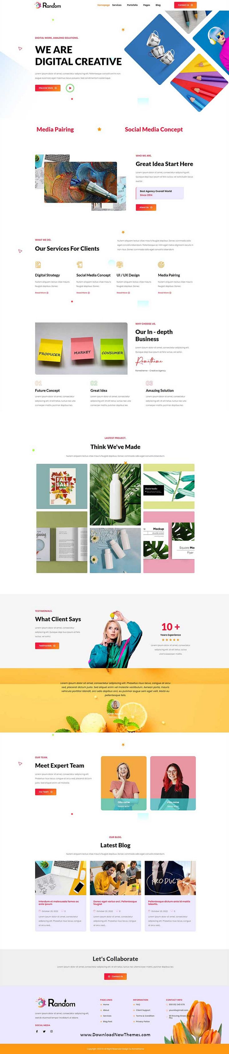 Random - Creative Digital Agency Elementor Template Kit Review