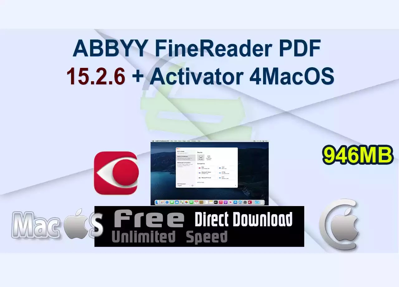 ABBYY FineReader PDF 15.2.6 + Activator 4MacOS